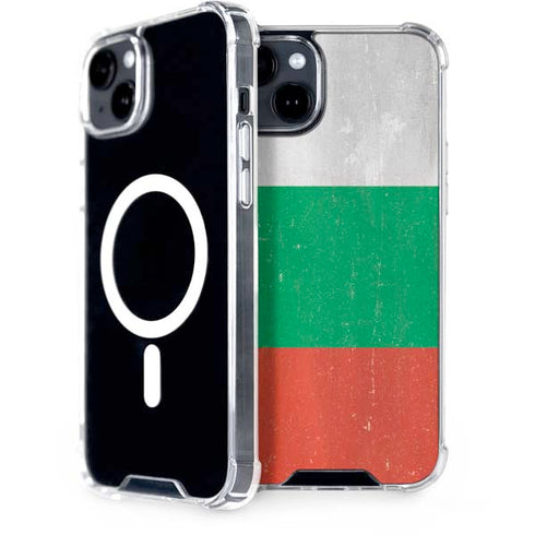 Bulgarian Flag Distressed iPhone 14 MagSafe Case